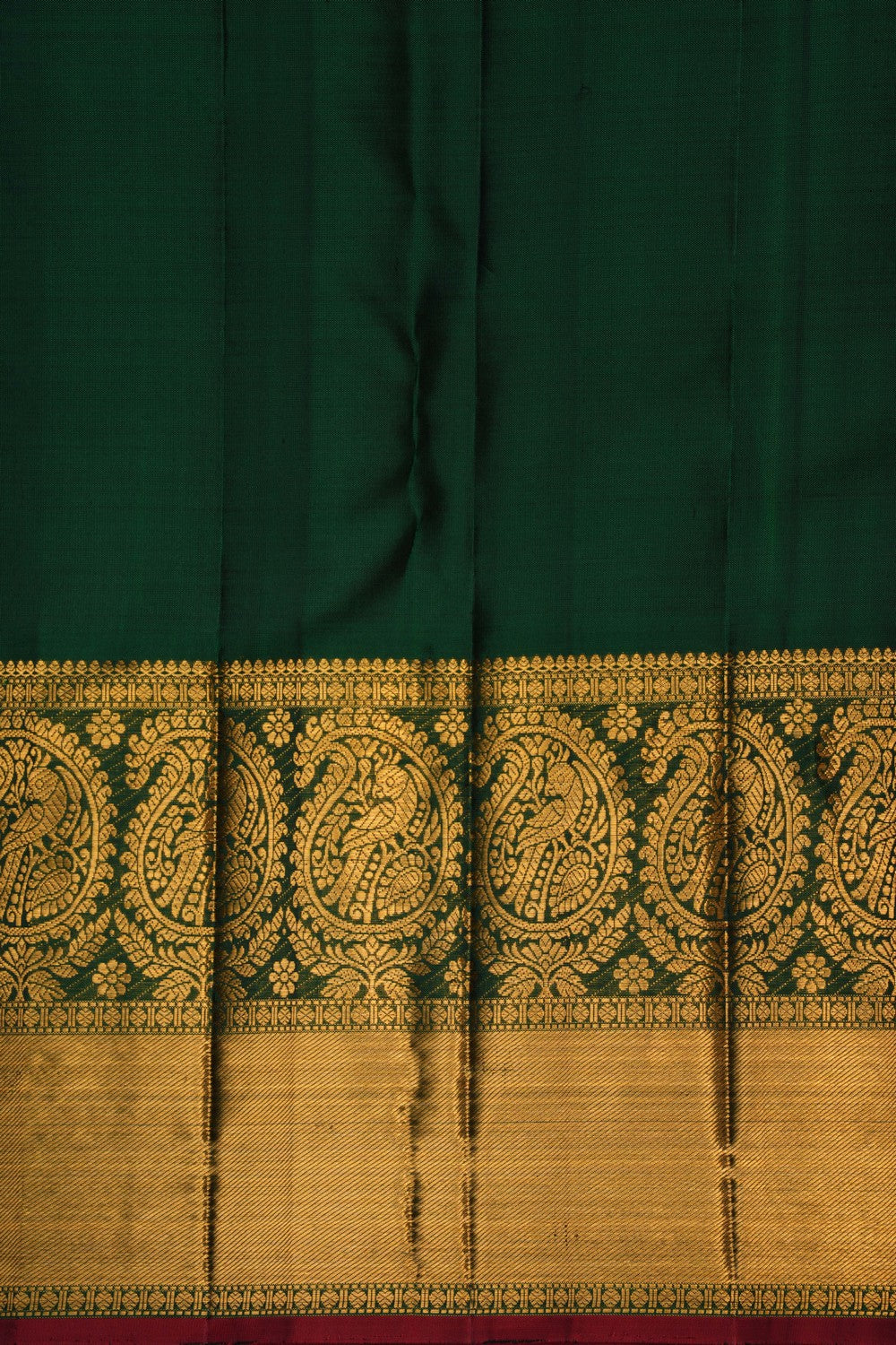 Image of Off-White Brocade Kanchipattu Saree
